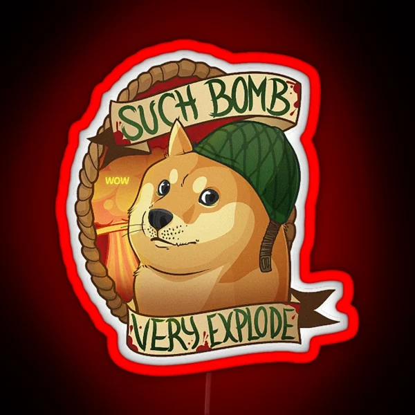 Doge Bomb RGB Neon Sign