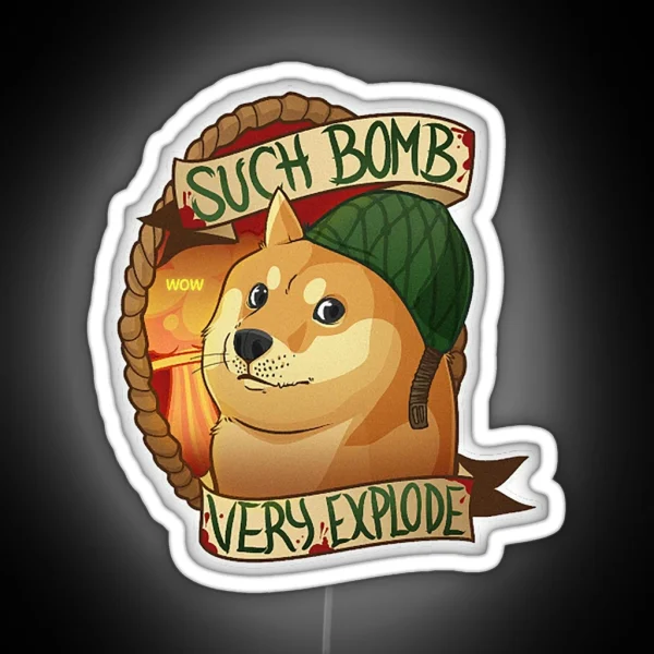 Doge Bomb RGB Neon Sign