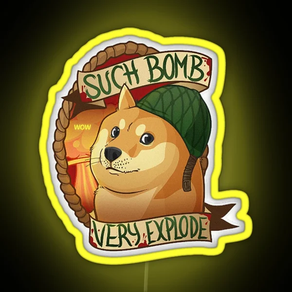Doge Bomb RGB Neon Sign