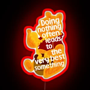 Doing Nothing Bear RGB Neon Sign