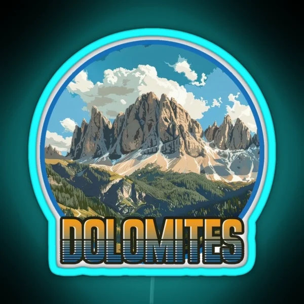 Dolomites Italy RGB Neon Sign