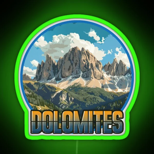 Dolomites Italy RGB Neon Sign