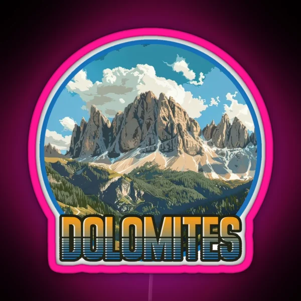 Dolomites Italy RGB Neon Sign