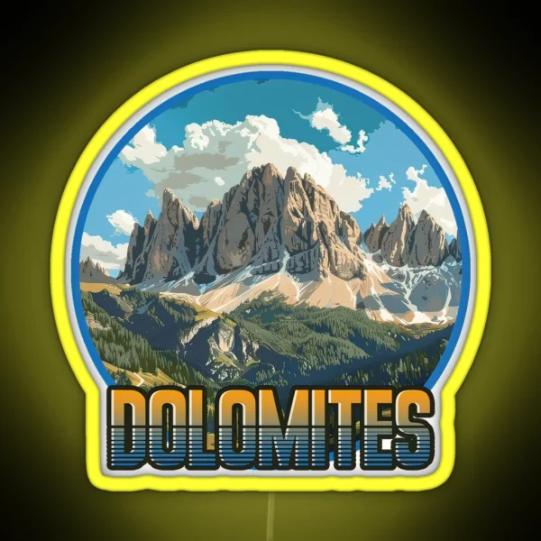 Dolomites Italy RGB Neon Sign