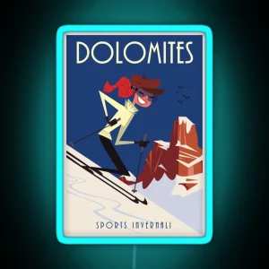 Dolomites Poster RGB Neon Sign