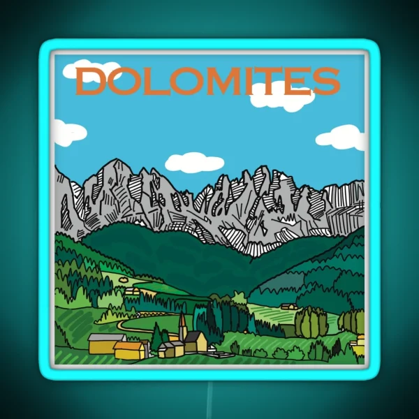Dolomites View RGB Neon Sign