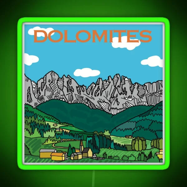 Dolomites View RGB Neon Sign