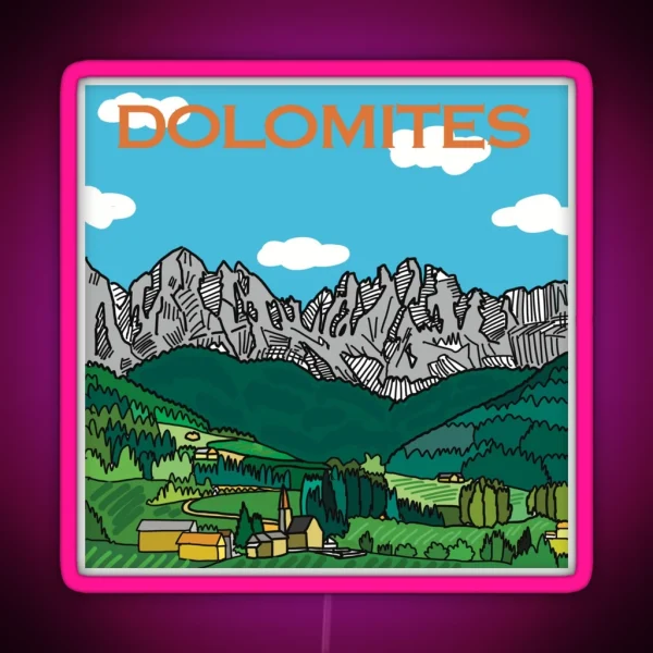 Dolomites View RGB Neon Sign