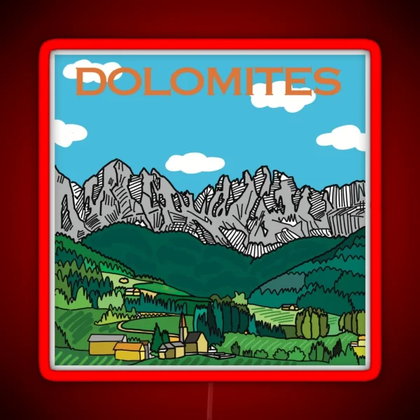 Dolomites View RGB Neon Sign