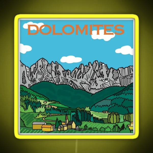 Dolomites View RGB Neon Sign