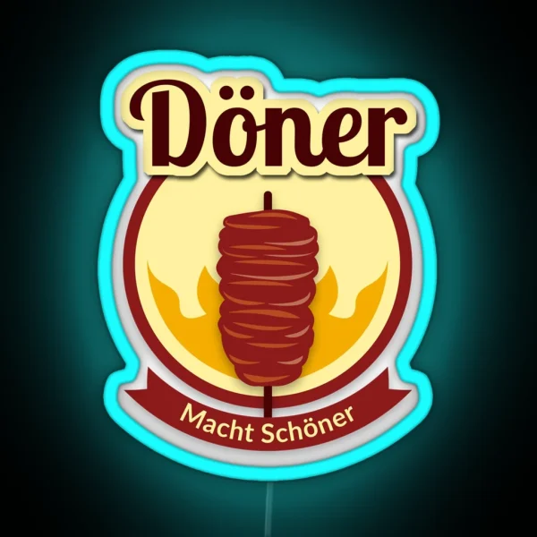 Doner Macht Schoner RGB Neon Sign