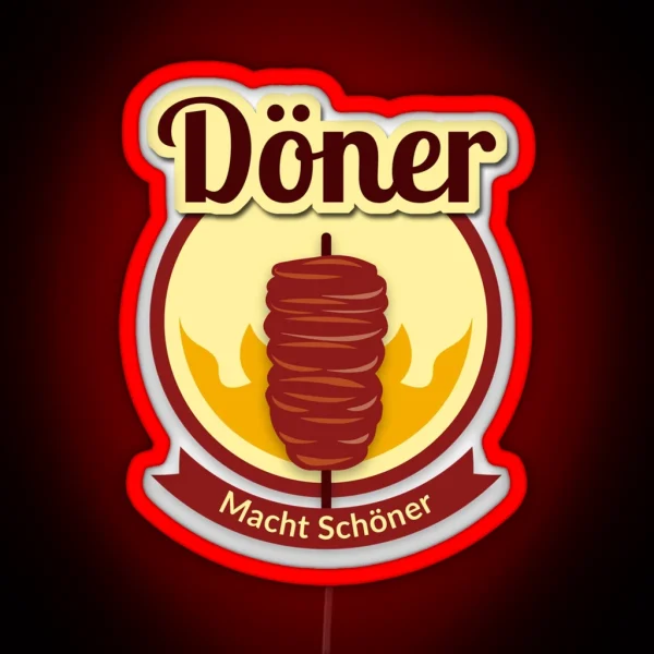Doner Macht Schoner RGB Neon Sign