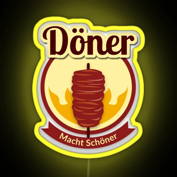 Doner Macht Schoner RGB Neon Sign