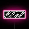 Dont Stop The Music Traditional Style RGB Neon Sign - Image 6
