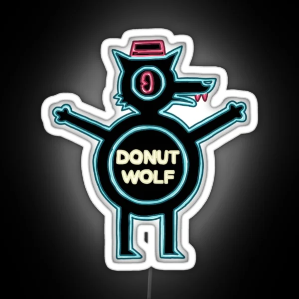 Donut Wolf Neon Sign Night In The Woods RGB Neon Sign
