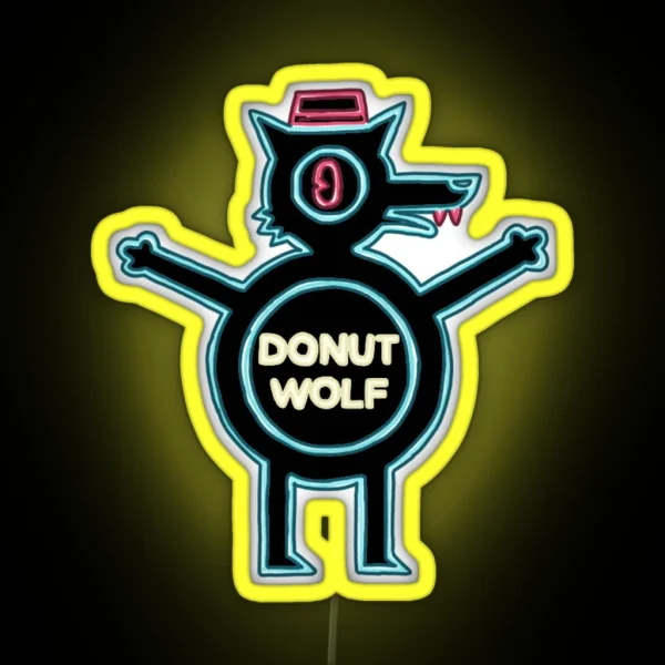 Donut Wolf Neon Sign Night In The Woods RGB Neon Sign