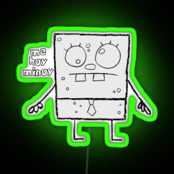 Doodlebob From Spongebob RGB Neon Sign