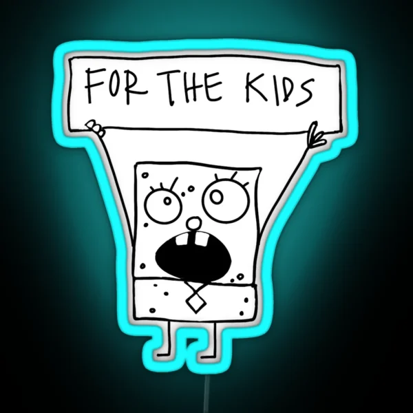 Doodlebob Is FTK RGB Neon Sign