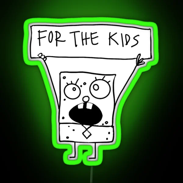 Doodlebob Is FTK RGB Neon Sign
