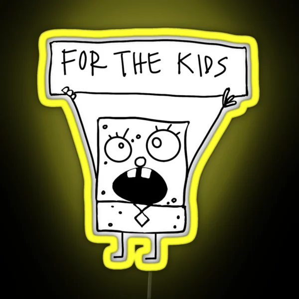 Doodlebob Is FTK RGB Neon Sign