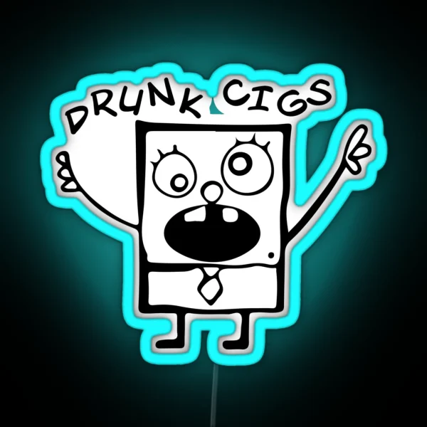 Doodlebob Loves Drunk Cigs RGB Neon Sign
