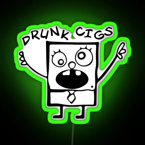 Doodlebob Loves Drunk Cigs RGB Neon Sign