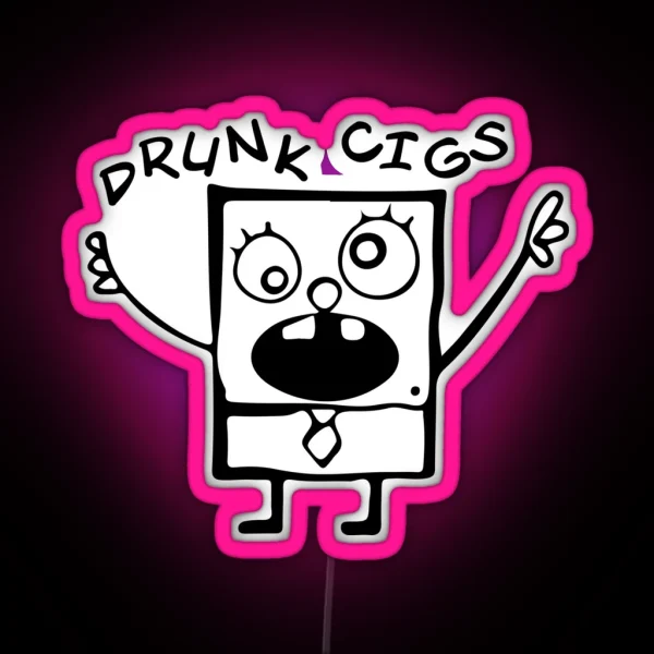 Doodlebob Loves Drunk Cigs RGB Neon Sign