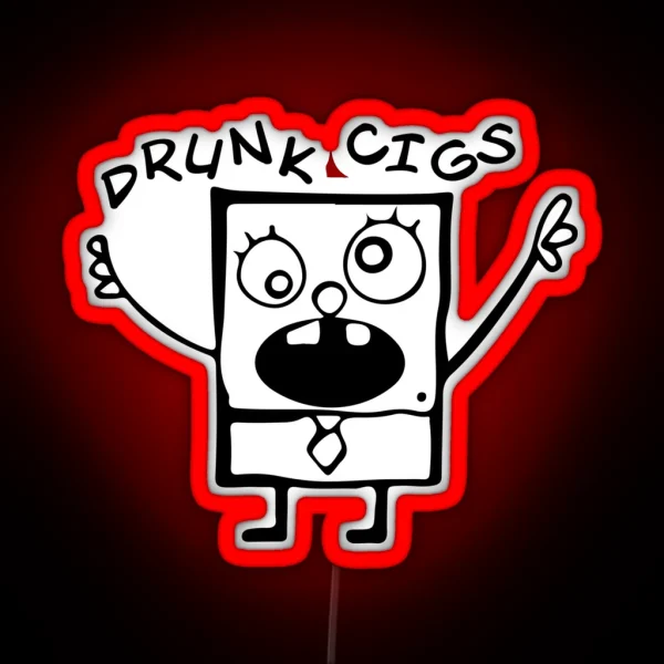 Doodlebob Loves Drunk Cigs RGB Neon Sign