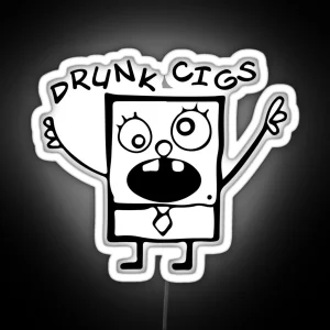 Doodlebob Loves Drunk Cigs RGB Neon Sign