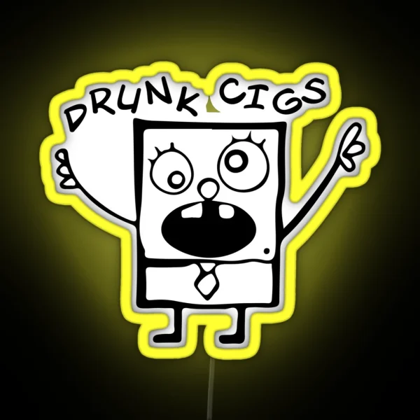 Doodlebob Loves Drunk Cigs RGB Neon Sign