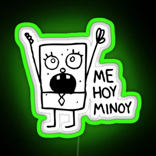 Doodlebob Me Hoy Minoy RGB Neon Sign