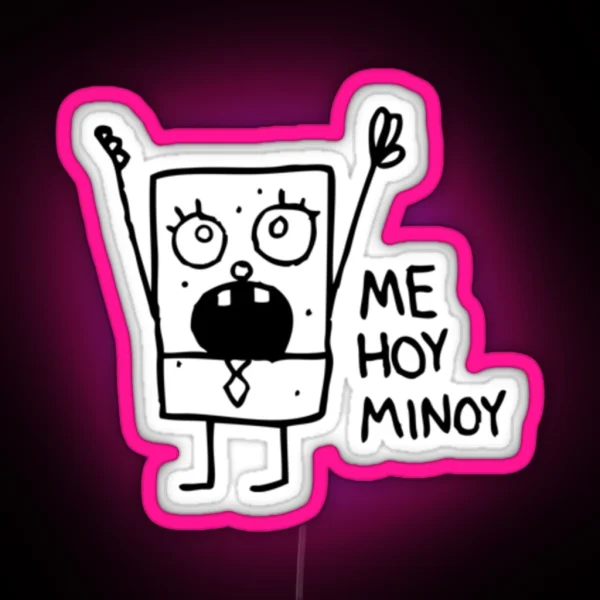 Doodlebob Me Hoy Minoy RGB Neon Sign