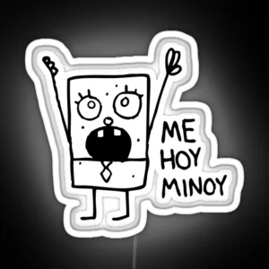 Doodlebob Me Hoy Minoy RGB Neon Sign