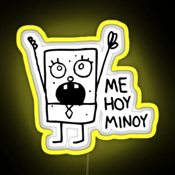 Doodlebob Me Hoy Minoy RGB Neon Sign