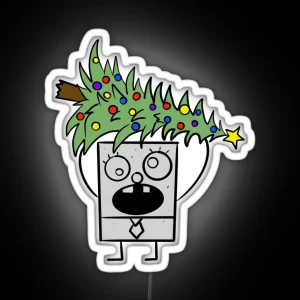 Doodlebob Stole Christmas RGB Neon Sign