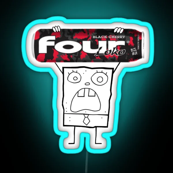Doodlebob With A Fourloko RGB Neon Sign