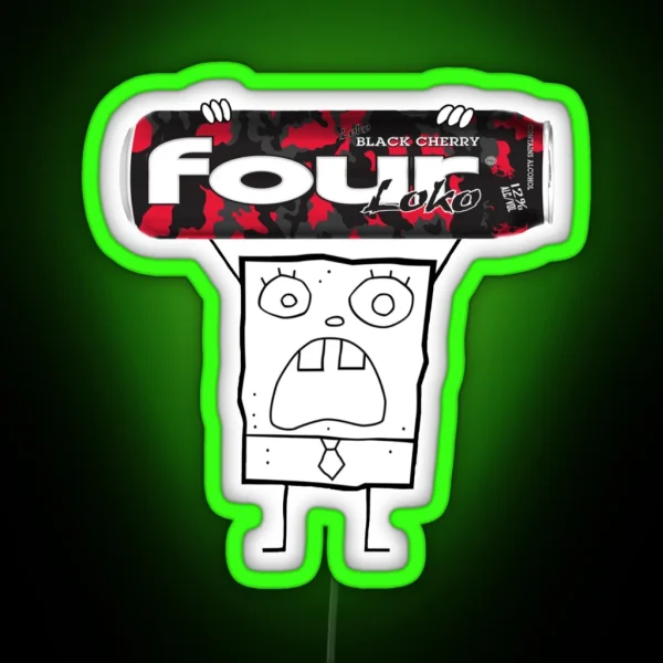 Doodlebob With A Fourloko RGB Neon Sign