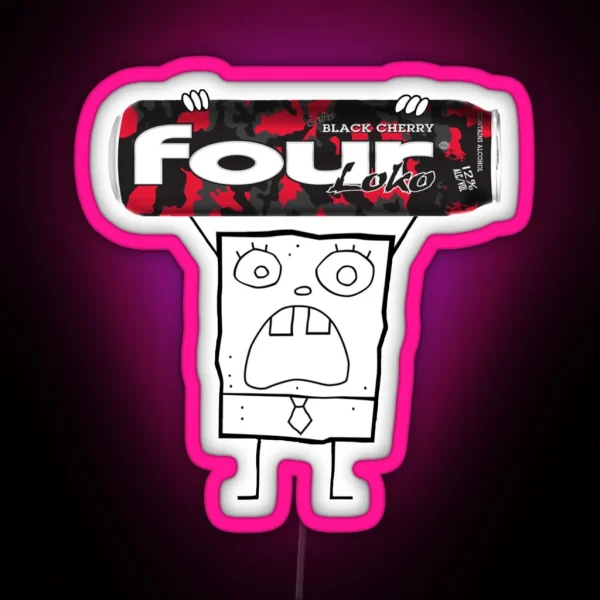 Doodlebob With A Fourloko RGB Neon Sign