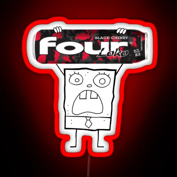 Doodlebob With A Fourloko RGB Neon Sign