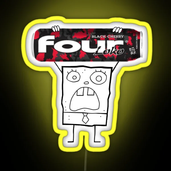Doodlebob With A Fourloko RGB Neon Sign