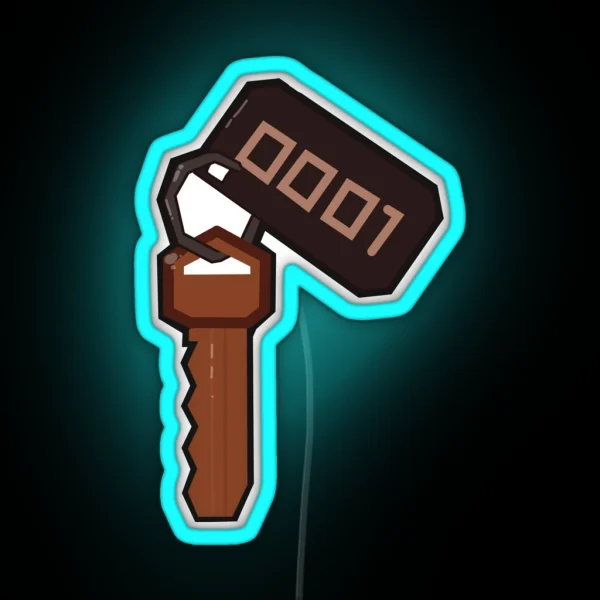 DOORS Key 0001 RGB Neon Sign