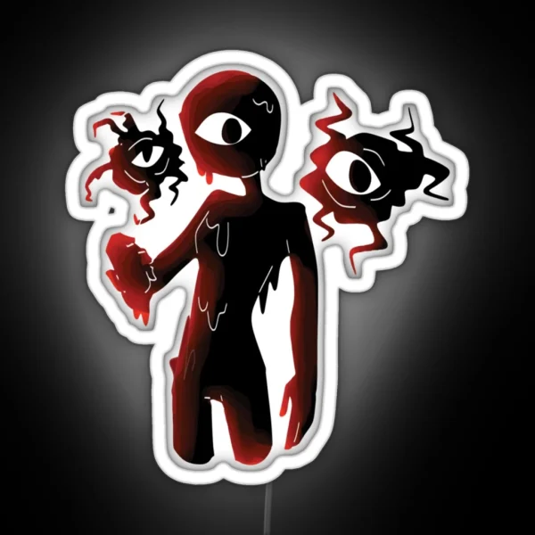DOORS Seek And Eyes Cute Hide And Seek Horror Kids RGB Neon Sign
