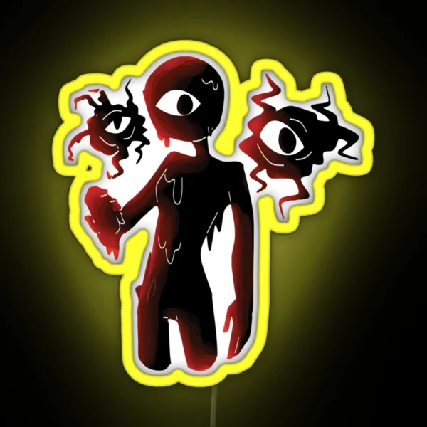 DOORS Seek And Eyes Cute Hide And Seek Horror Kids RGB Neon Sign
