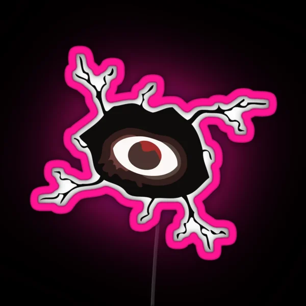 DOORS Seek Eye Hide And Seek Horror Eyes RGB Neon Sign