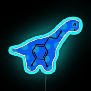 Dopamine Dinosaur RGB Neon Sign