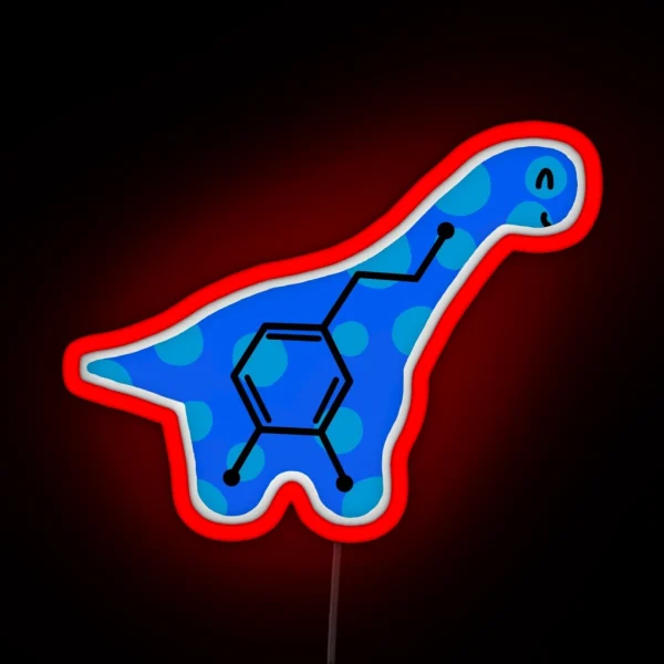 Dopamine Dinosaur RGB Neon Sign