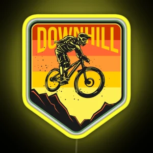 Downhill Mountain Bike RGB Neon Sign