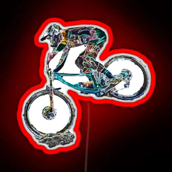 Downhill Mountain Biking RGB Neon Sign