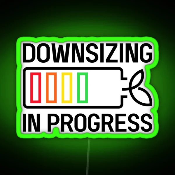 Downsizing In Progress Loading Bar Weight Loss RGB Neon Sign