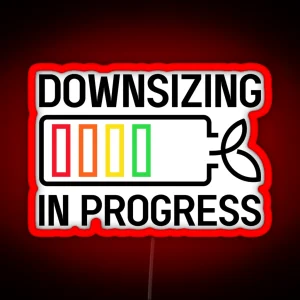 Downsizing In Progress Loading Bar Weight Loss RGB Neon Sign